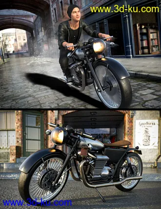 3D打印模型M3D CafeRacer Vintage MotorBike的图片