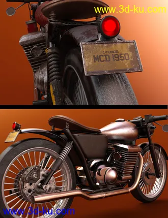 3D打印模型M3D CafeRacer Vintage MotorBike的图片