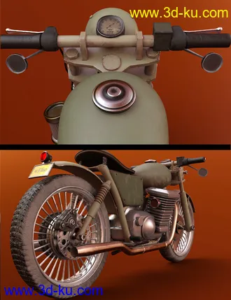3D打印模型M3D CafeRacer Vintage MotorBike的图片