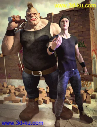 3D打印模型M3D Tough Guy Outfit for Genesis 8.1 Males的图片