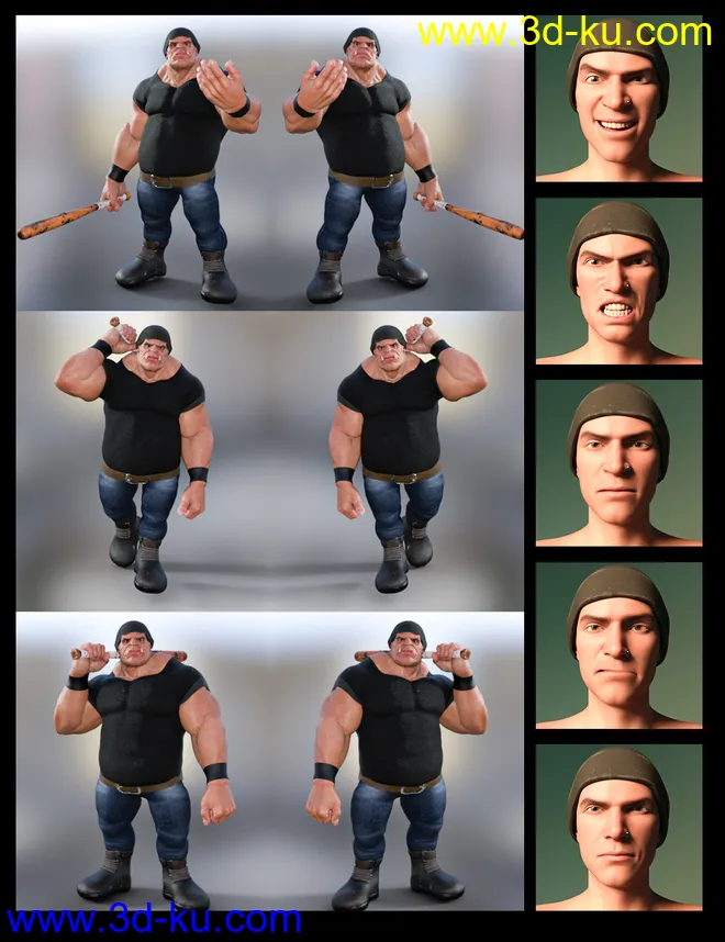 M3D Tough Guy Outfit for Genesis 8.1 Males模型的图片5