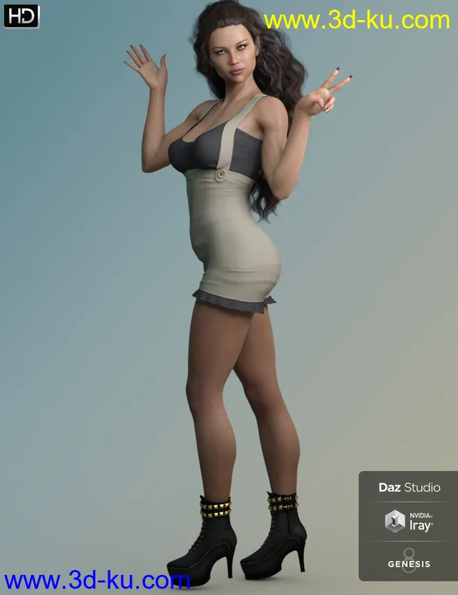 Mafalda HD for Genesis 8 Female模型的图片5