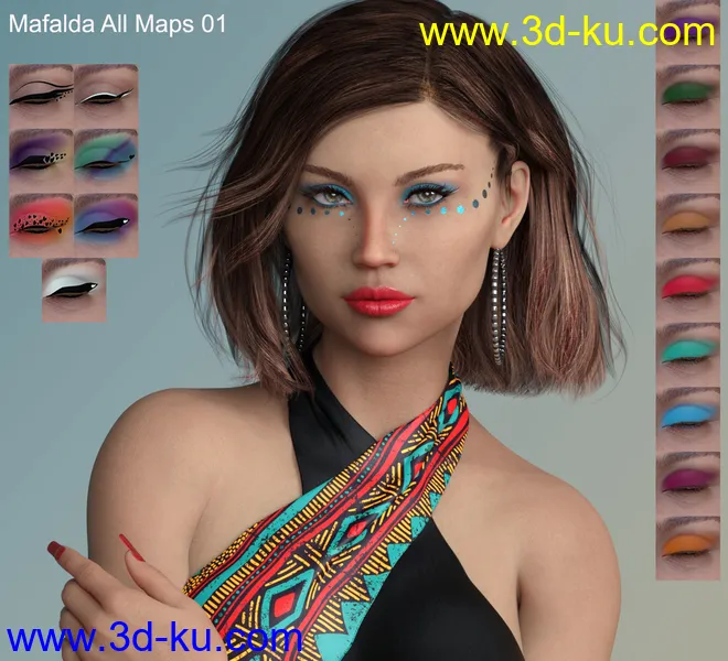 Mafalda HD for Genesis 8 Female模型的图片11
