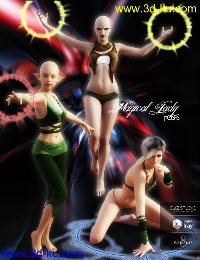 Magical Lady Poses for Genesis 8 Female(s)模型的图片1