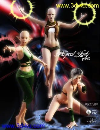 3D打印模型Magical Lady Poses for Genesis 8 Female(s)的图片