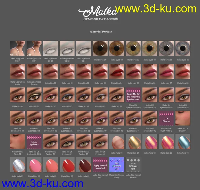 Malka for Genesis 8 and 8.1 Female模型的图片16