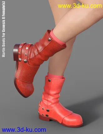 3D打印模型Martin Boots For Genesis 8 Female(s)的图片