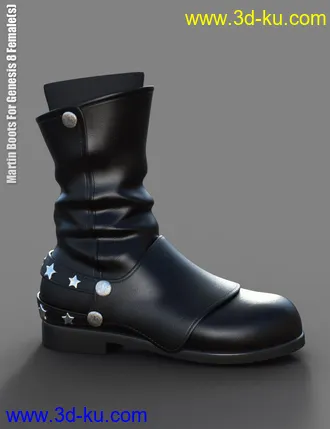 3D打印模型Martin Boots For Genesis 8 Female(s)的图片