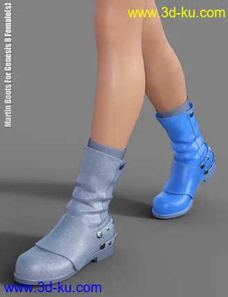 3D打印模型Martin Boots For Genesis 8 Female(s)的图片