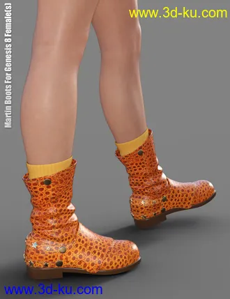 3D打印模型Martin Boots For Genesis 8 Female(s)的图片