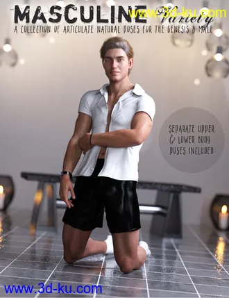 3D打印模型Masculine Variety Pose Collection for Genesis 8 Male的图片
