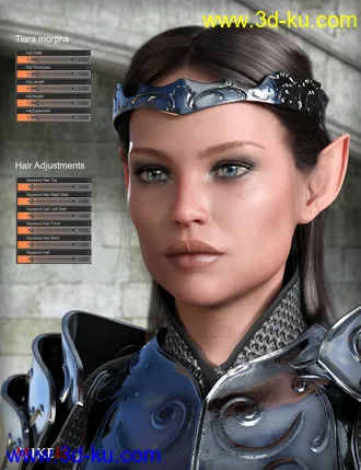 3D打印模型MD dForce HD Elven Royal Armor for Genesis 8 Female(s)的图片