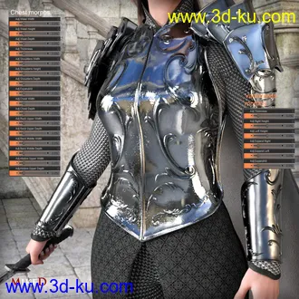 3D打印模型MD dForce HD Elven Royal Armor for Genesis 8 Female(s)的图片