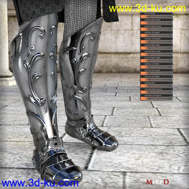 MD dForce HD Elven Royal Armor for Genesis 8 Female(s)模型的图片7