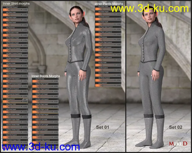 MD dForce HD Elven Royal Armor for Genesis 8 Female(s)模型的图片8