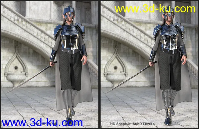 MD dForce HD Elven Royal Armor for Genesis 8 Female(s)模型的图片9