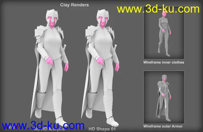 MD dForce HD Elven Royal Armor for Genesis 8 Female(s)模型的图片14