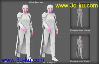 3D打印模型MD dForce HD Elven Royal Armor for Genesis 8 Female(s)的图片