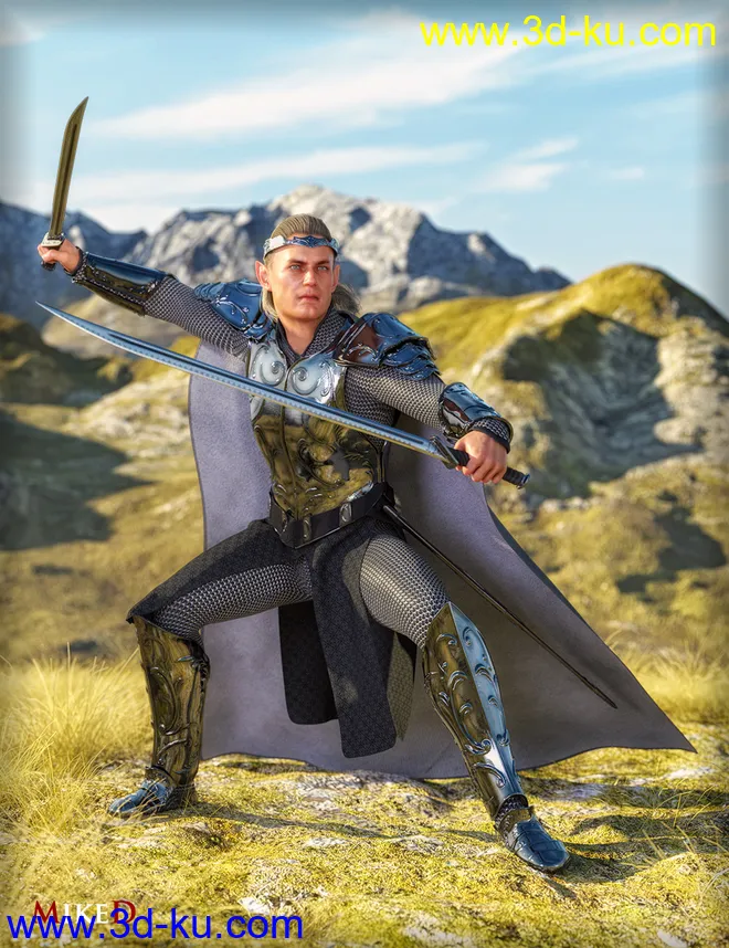 MD dForce HD Elven Royal Armor for Genesis 8 Male(s)模型的图片2
