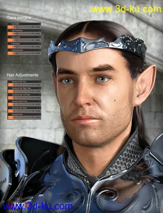 3D打印模型MD dForce HD Elven Royal Armor for Genesis 8 Male(s)的图片