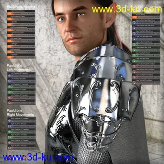 3D打印模型MD dForce HD Elven Royal Armor for Genesis 8 Male(s)的图片