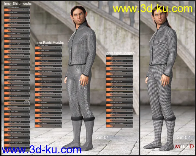 MD dForce HD Elven Royal Armor for Genesis 8 Male(s)模型的图片9