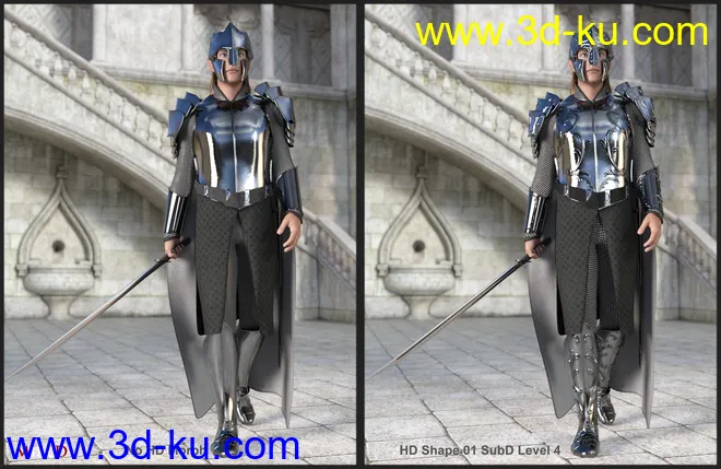 MD dForce HD Elven Royal Armor for Genesis 8 Male(s)模型的图片10