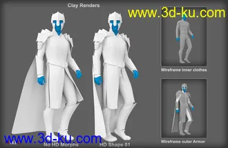 3D打印模型MD dForce HD Elven Royal Armor for Genesis 8 Male(s)的图片