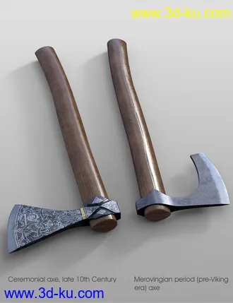 3D打印模型Medieval Weapons 2 Viking Weapons的图片