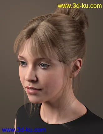 3D打印模型MEGA Updo 2 Hair for Genesis 8 and 8.1 Females的图片