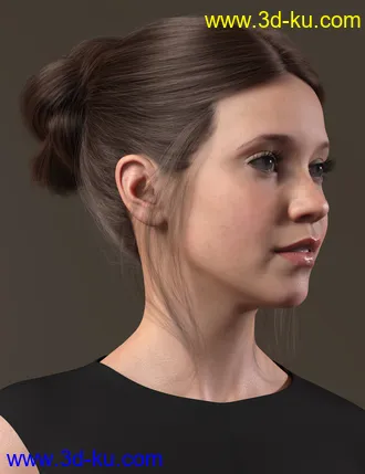 3D打印模型MEGA Updo 2 Hair for Genesis 8 and 8.1 Females的图片