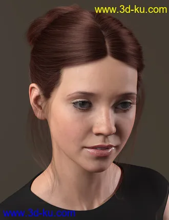 3D打印模型MEGA Updo 2 Hair for Genesis 8 and 8.1 Females的图片
