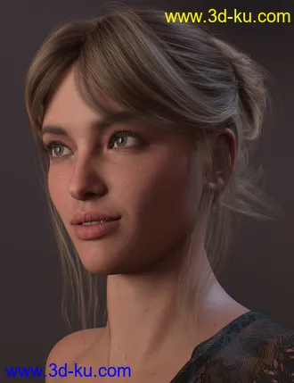 3D打印模型MEGA Updo 2 Hair for Genesis 8 and 8.1 Females的图片