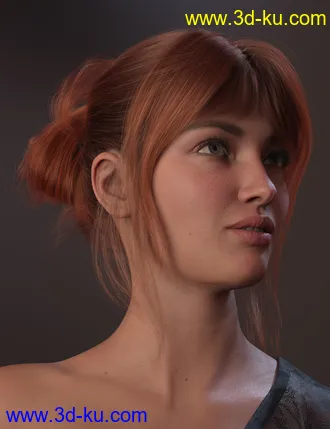 3D打印模型MEGA Updo 2 Hair for Genesis 8 and 8.1 Females的图片