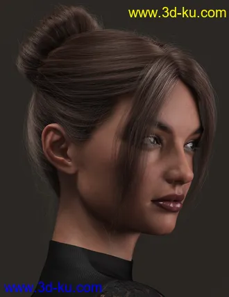 3D打印模型MEGA Updo 2 Hair for Genesis 8 and 8.1 Females的图片