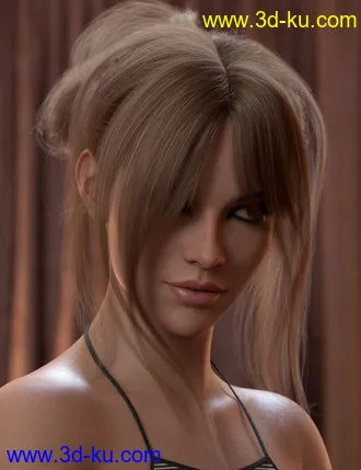 3D打印模型MEGA Updo 2 Hair for Genesis 8 and 8.1 Females的图片