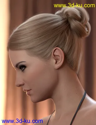 3D打印模型MEGA Updo 2 Hair for Genesis 8 and 8.1 Females的图片