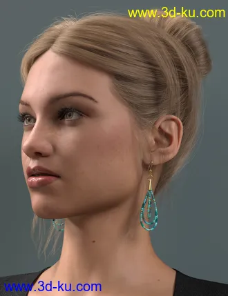 3D打印模型MEGA Updo 2 Hair for Genesis 8 and 8.1 Females的图片