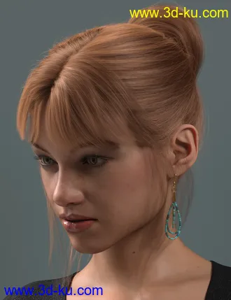 3D打印模型MEGA Updo 2 Hair for Genesis 8 and 8.1 Females的图片