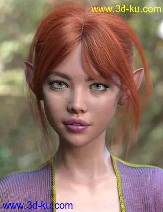 3D打印模型MEGA Updo 2 Hair for Genesis 8 and 8.1 Females的图片