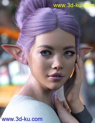 3D打印模型MEGA Updo 2 Hair for Genesis 8 and 8.1 Females的图片