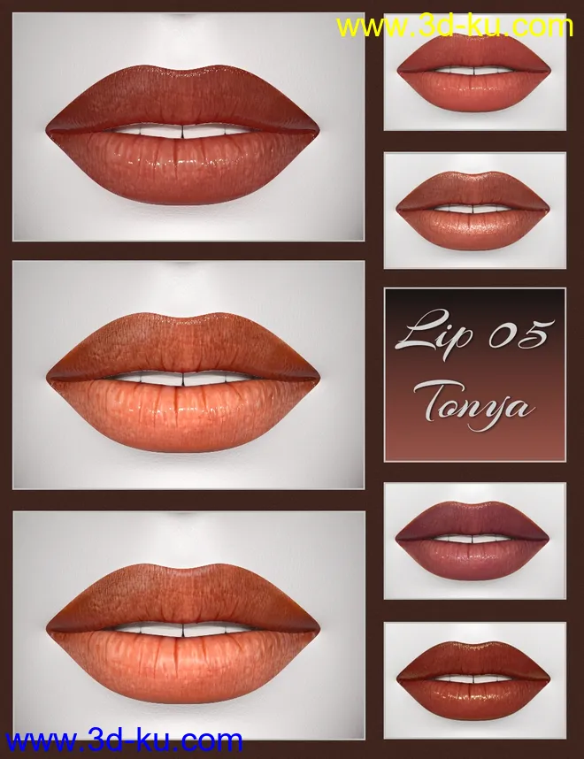 Merchant Resource Lips 1 for Genesis 8 Female模型的图片2
