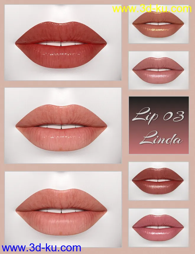 Merchant Resource Lips 1 for Genesis 8 Female模型的图片3