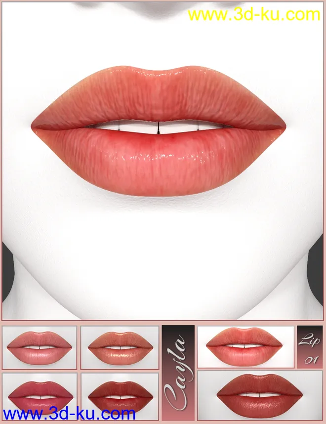Merchant Resource Lips 1 for Genesis 8 Female模型的图片4