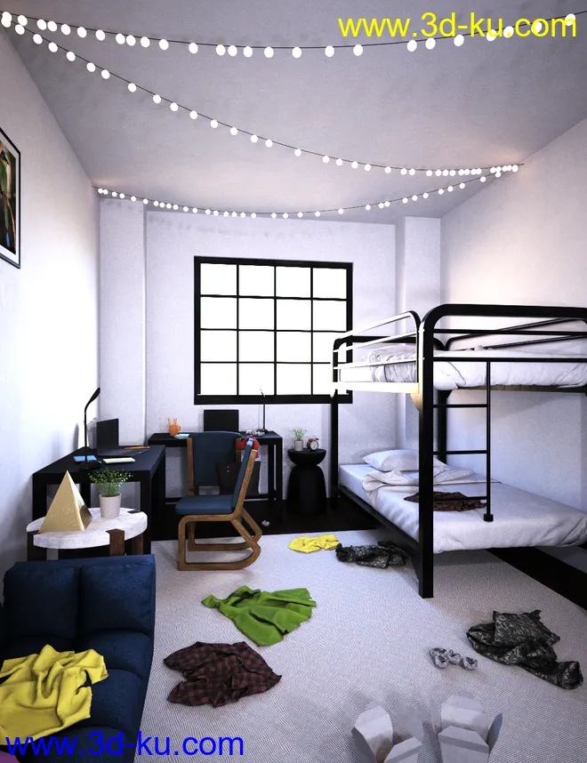 Messy Dorm模型的图片1