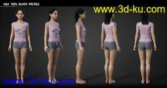 3D打印模型Mia HD for Genesis 8 and 8.1 Female的图片