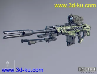 3D打印模型MKS Tactical Sniper Rifle and Poses的图片