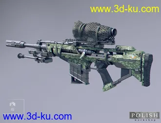 3D打印模型MKS Tactical Sniper Rifle and Poses的图片