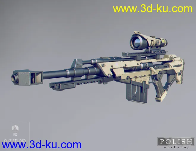 MKS Tactical Sniper Rifle and Poses模型的图片8