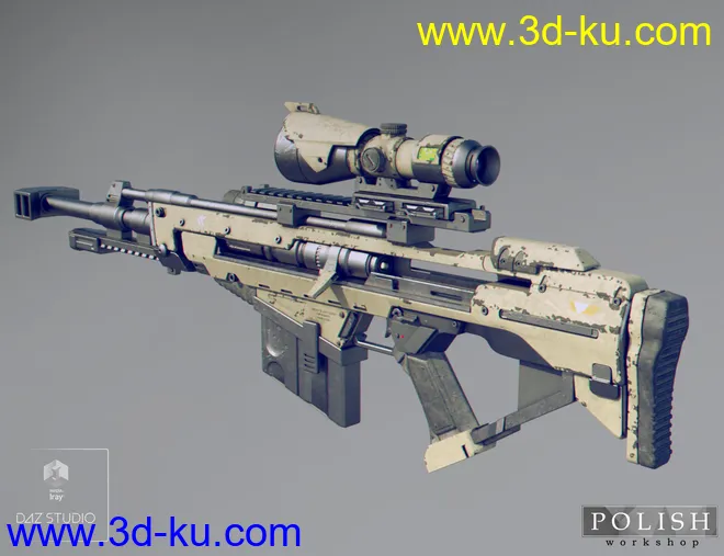 MKS Tactical Sniper Rifle and Poses模型的图片9